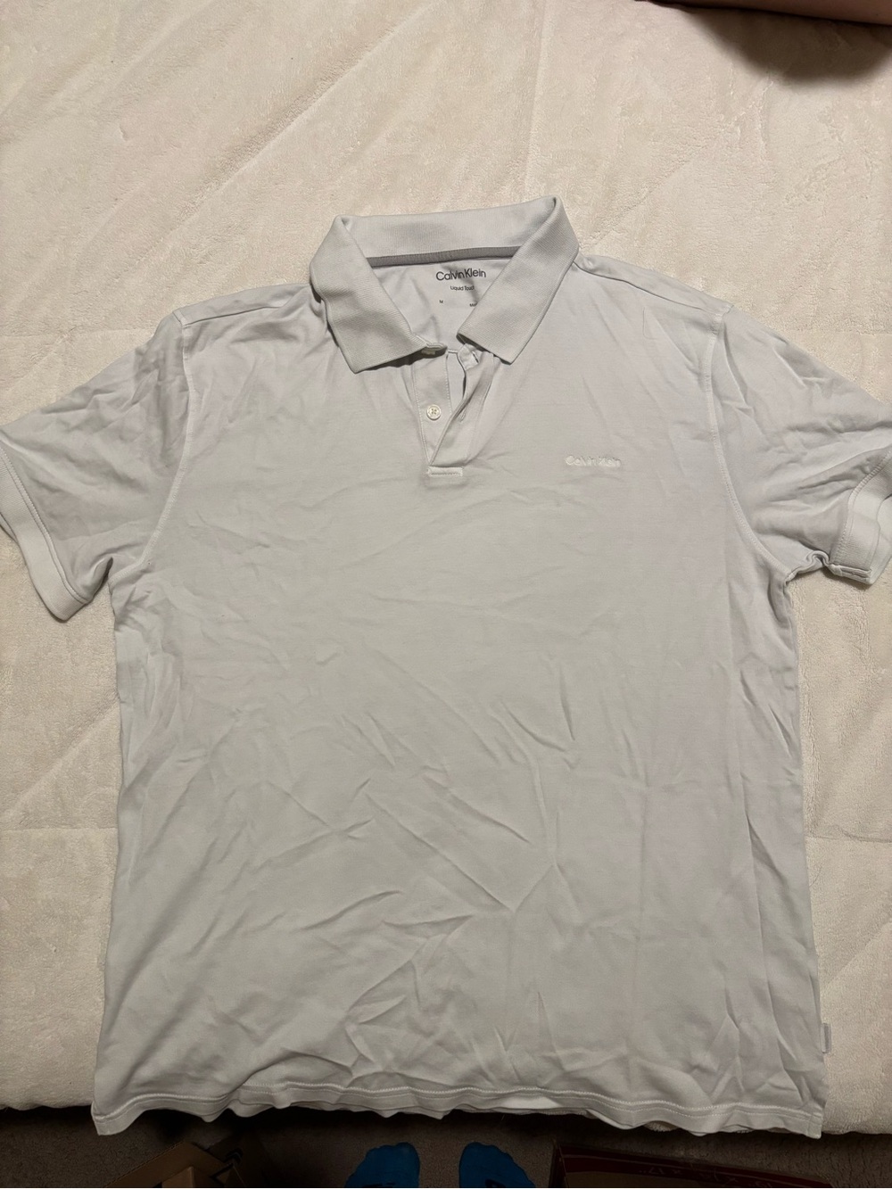 Calvin Klein Men’s Light White Polo Shirt